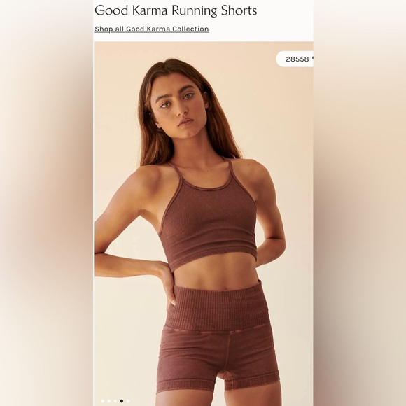 Free People Good Karma Running Shorts Nutmeg Size XS/S NWOT $48 - Picture 5 of 9